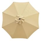 Tan 9ft Patio Umbrella Replacement Canopy Outdoor Market Umbrella Top 8 Ribs