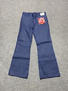 NWT Vintage Seafarer Jeans Men 36 x 34 Blue Denim Bell Bottoms Made In USA Navy