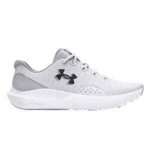 Under Armour Mens UA Charged Surge 4 Running Shoes - 3027000-100 - White/Gray