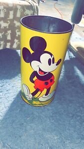 Antique Mickey Mouse Trash Can