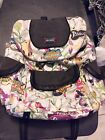 Sakroots Artists Peace Circle Flap Snap Closure Casual Backpack Birds Flowers