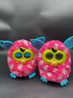 2012 Furby Boom Pink & White Lot Of 2 Polka Dot Interactive Toy Hasbro For Parts