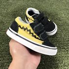 Vans Old Skool Charlie Brown Peanuts toddler boys yellow black sneakers Sz 5