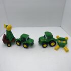 5 PC Ertl John Deere Mini Diecast Toys Toddler Tractor attachments metal plastic