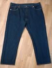 Levis 501 XX Jeans Mens 44x30 Button Fly Denim Original Straight Blue Dark Wash