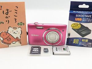 Nikon COOLPIX S3500 pink Compact Digital Camera !Fastest Shipping! 277