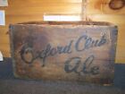 Rare Antique OXFORD Club Ale Beer Wood Crate Brewing Mass Springfield Advertsing