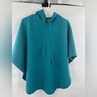 Chico’s green poncho with hood size S/M shrug