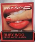 Mac Retro Matte Mini Lipstick 707 Ruby Woo NIB .06 oz/ 1.8 g