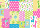 Fun Flannel- Baby Patch Pastel Multi Fabric