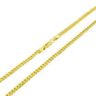 10K Yellow Gold 2.5mm Foxtail Box Wheat Franco Pendant Necklace Chain 16