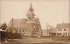 Congregational Church, Poole Home, FORT FAIRFIELD, Maine Real Photo Postcard
