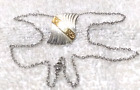 Montana Silversmiths Silver Wave With Gold Engraved Center Pendant Excellent !!