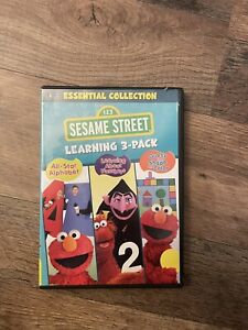 SESAME STREET Learning 3 Pack DVD SET Elmo-The Count-ABCs-Numbers-Shapes-Colors