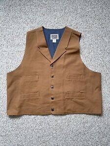 Frontier Classics Old West Victorian Tan Single Breasted Vest 2XL