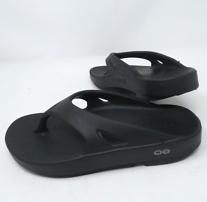 Oofos Ooriginal Recovery Thong Unisex M5 / W7 Black Slip On Flip Flops Sandals