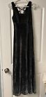 jump vintage 90s black shimmer sliver dress/size 3/4 small/free shipping