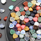 10mm Natural Mixed Gemstone Heart Cabochon CAB Flatback Reiki Chakra Beads DIY
