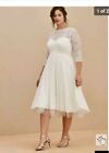 Ivory Torrid Wedding Dress Sz 16 w/New David's Bridal Belt 💕