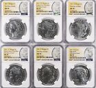 New Listing2021 MORGAN & PEACE SILVER DOLLAR NGC MS70 FIRST DAY OF ISSUE 6 COIN SET