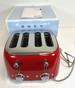 Used- Smeg TSF03RDUS Red 50's Retro Style 4 Slot Toaster -FREE SHIPPING