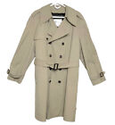 Vintage Men's London Fog Maincoats Trench Coat Size 42 Regular Khaki Tan Classic