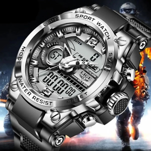 Men Military Watch Digital 50M Waterproof Wristwatch LED Quartz Free shipping