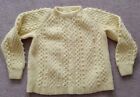 Vintage Women's Small Wool Sweater Yellow Detailed