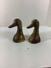 Vintage Lot of 2 BRASS DUCK HEAD BOOKENDS BOOK ENDS MADE IN KOREA Volume Listing