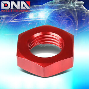 AN6 AN-6 BULKHEAD RED ALUMINUM ANODIZED NUT SEALING LOCKING FITTING ADAPTER