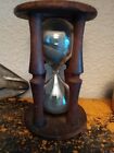 Antique 19th c Sand Timer/Hourglass in it's Original Hand Turned Wood Frame