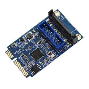 Mini PCI-E to USB Adapter PCIE to 19Pin SATA Dual USB 3.0 Expansion Adapter Card