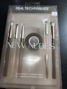 Real Techniques New Nudes Daily Swipe Eye Set 6 Piece Tool Kit Makeup Brushes