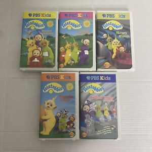 Teletubbies Vol 1-4 Plus Bedtime Stories & Lullabies (Lot of 5 VHS) PBS Kids