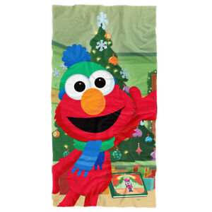 Sesame Street Elmo Christmas Tree Kids Beach Towel, 30