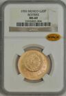 Rare,  1959 Mexico Gold 20 Pesos Restrike MS69 NGC Gold Wings. 3393002-004