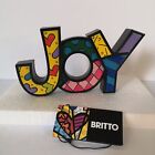 Romero Britto JOY Word Art Sign Sculpture in Original Box