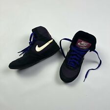 Rare Nike Greco Supreme Kids Wrestling Shoes Calavera Black Blue Size 8 Skull