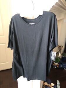 NWT Woman Within Black Short Sleeve Top - Size 30/32 / 3X