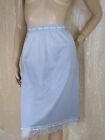 Vintage Olga Large Blue Half Slip Lace Hem & Waist Lingerie Skirt Dress Slip L