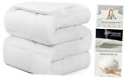 New Listing Twin Comforter Duvet Insert - Quilted Lightweight Down Twin-Lightweight White