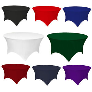 Round Spandex Tablecloth Fitted Stretch Table Cover Wedding Banquet Party
