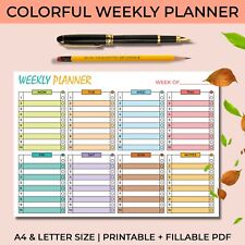 2024 Weekly Planner Printable Digital Download A4 & Letter