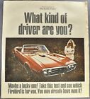 1967 Pontiac Firebird Newsprint Brochure Sprint 326 HO 400 Excellent Original 67