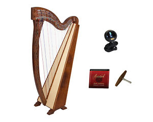 36-String Celtic Meghan Harp w/ Chelby Levers + Clip-on Tuner & Extra Strings