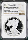 2024 w proof silver eagle ngc pf 70 ultra cameo brown label