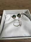 Masters Augusta National Golf Club Womens Green Gold Earrings NEW