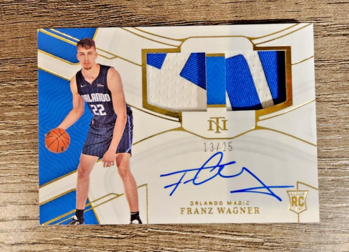 New Listing2021-22 National Treasures Franz Wagner RPA RC Dual Rookie Patch Auto Prime /25