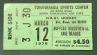 RARE 1976 NAHL Hockey Buffalo Norsemen Ticket Stub vs Erie Blades AUCTION#2