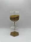 Hourglass Timer With Gold Micro Beads Vintage, Mcm, Octagon
